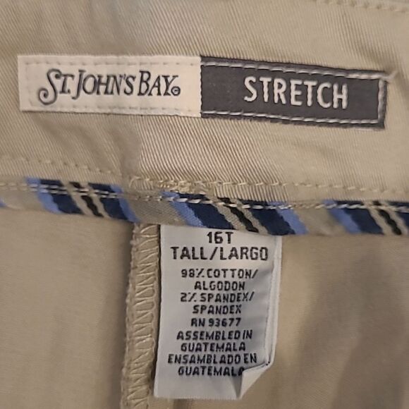 St. John's Bay stretch  sz 16 tall khaki pants - Picture 10 of 11